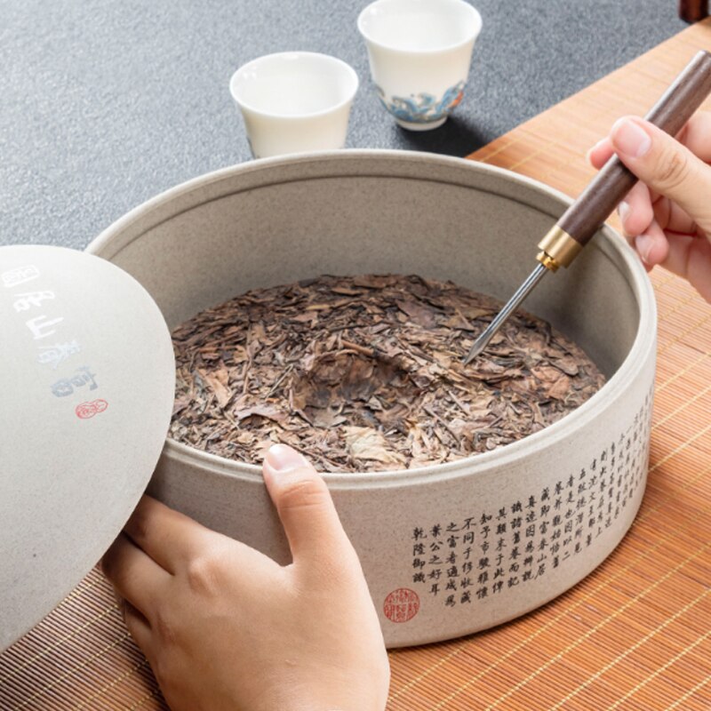 Tea Box Storage Kitchen Puer Biscuit Ceramic Jar Seal Storage Holder Sweetmeats Candies Can Teaware Tea Caddies Tin Containers
