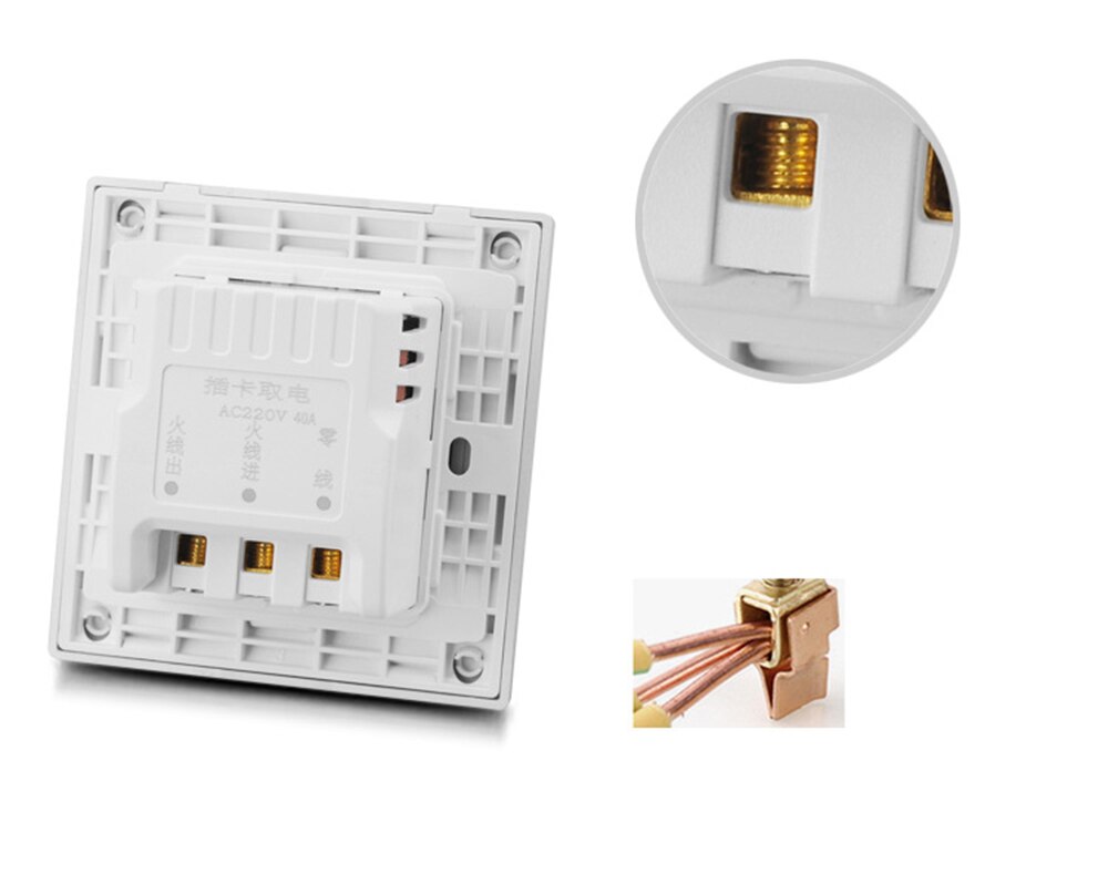 Card power take-off switch magnetic card 220V / 40A button insert button power control socket for hotel hospital