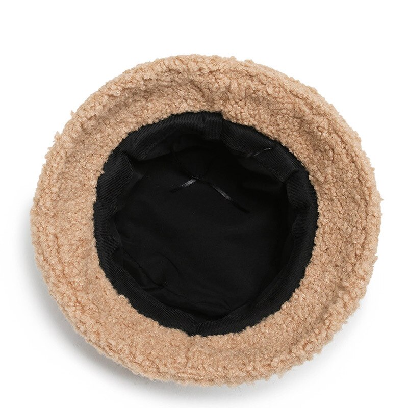 Gorro de pescador de punto de lana de cordero para hombre y mujer, gorro de pescador de lana de cordero, Unisex, a la , informal, para viaje al aire libre, tapa plana