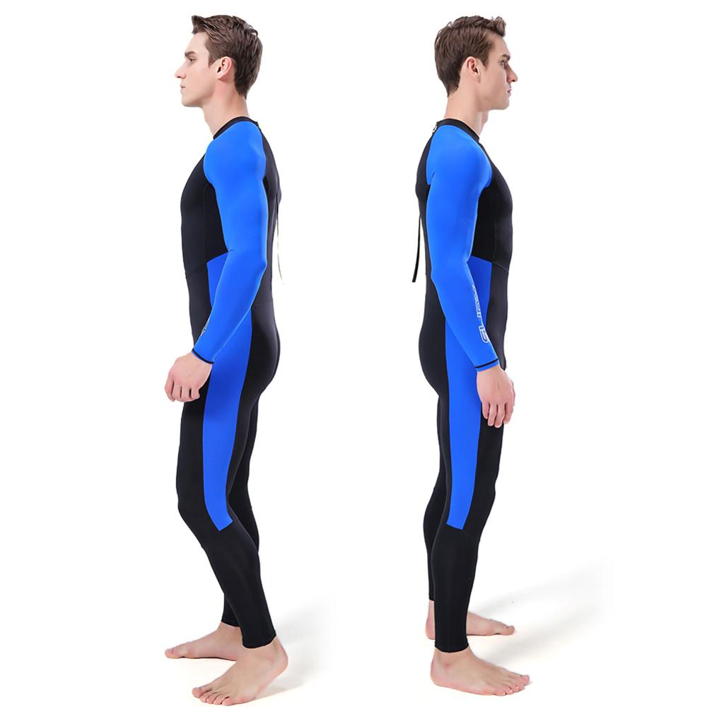 Full-body Neoprene Wetsuit One-Piece Close Body Diving Suit for Men Scuba Dive Surfing Snorkeling Spearfishing Plus Size