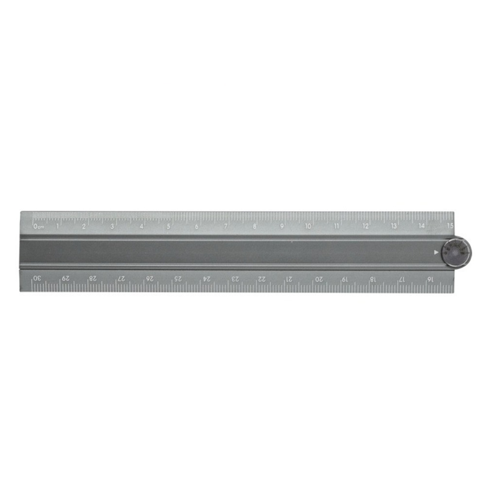 Regla plegable de estilo Simple, regla de papelería de Metal creativa de 15cm y 30cm, herramienta de medición de dibujo para estudiantes plegable de aleación de aluminio: YELLOW