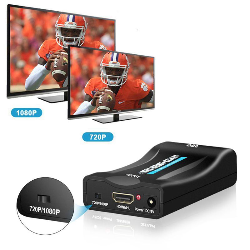 Scart Naar Hdmi 1080P 60Hz Scart Adapter Plug En Play Analoog Naar Digitaal Converter Box Video O Hdmi scart Adapter Ondersteuning Pal