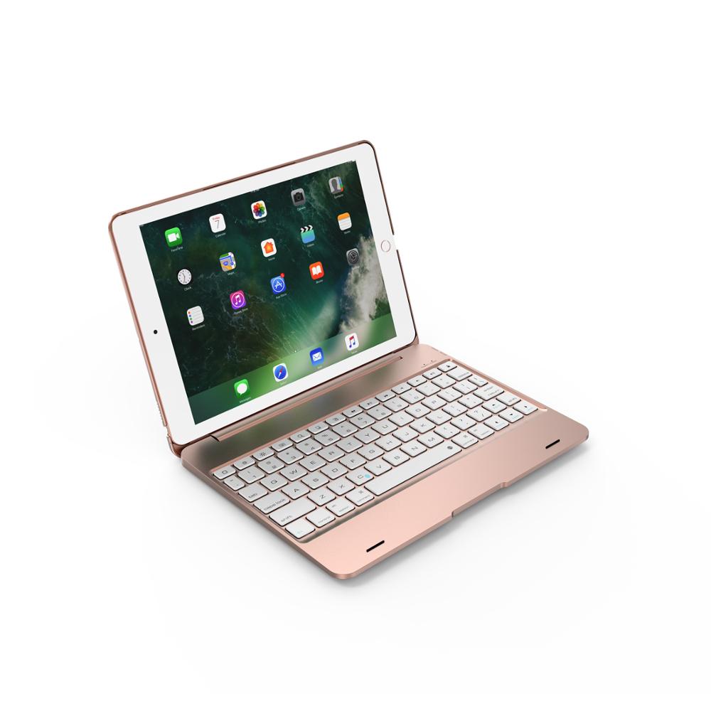 Flip Type ABS Keyboard Case With Folding Cover Protective Shell Portable Smart Bluetooth Keyboard for Ipad Air 9.7 Inch F19A: Gold