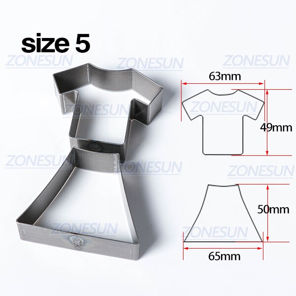 ZONESUN Full Steel Leather Cutting Die Rule Die Special Shape Hollowed Punching Clicker Die For Cutting Out Leather PVC craft: size5