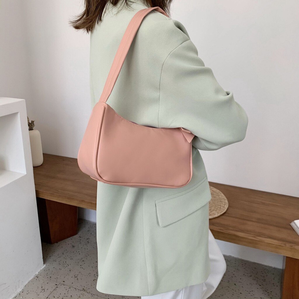 Rétro fourre-tout sacs pour femmes à la Vintage sac à main femme petit subaxillaire sacs décontracté rétro Mini sac à bandoulière femme # j2p: Pink 