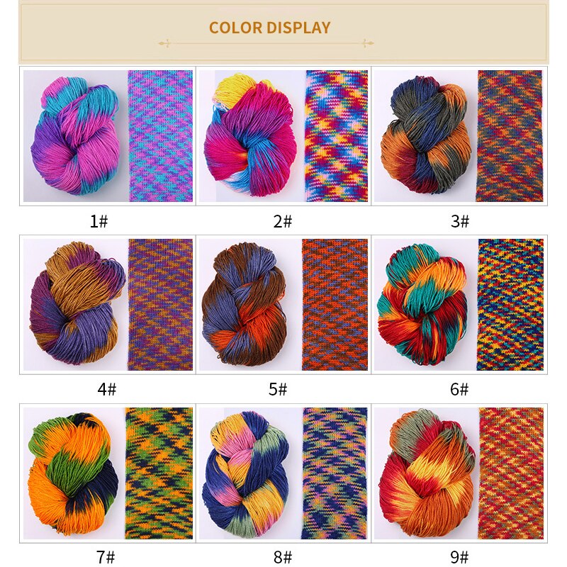 50g/ball Chunky Yarn Crochet Yarn Colorful Dyed Flashy Milk Cotton Yarn Baby Sweaters Knitting Mohair Wool Yarn Crochet Threads