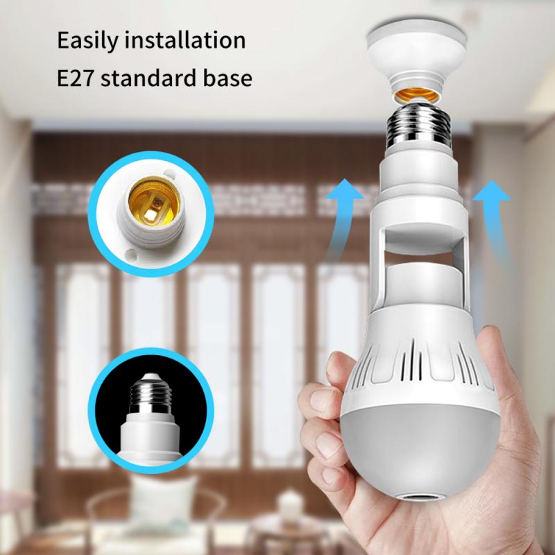 360 ° 1080 PE27 Lamp Ip Camera Beveiliging Ip Camera Draadloze Wifi Netwerk Monitor Night Camera