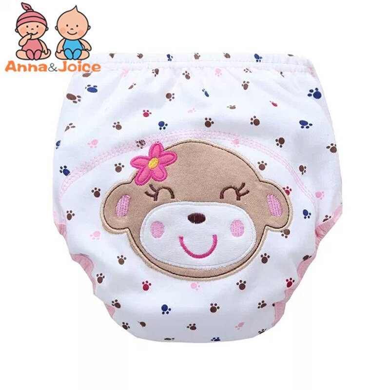 4pcs dipers mix color Baby Training Pants Baby Diaper Reusable Nappy Washable Diapers Cotton Learning Pants 13-16kg
