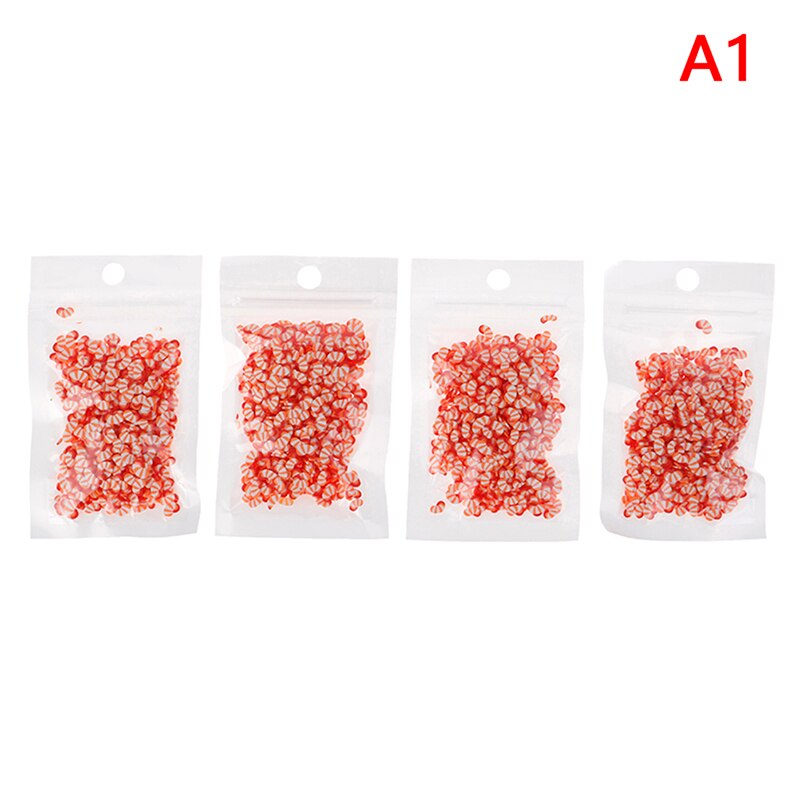 4 sacs japonais Simulation Sushi tranches pour bricolage moelleux remplissage paillettes décoration ensemble 10 g/sac: Gris clair