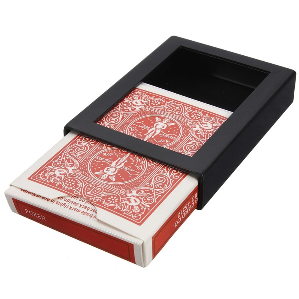1 st verbazingwekkende magic dek verdwijnende vanishing magic card case close up magic trick doos fun poker vanishing case