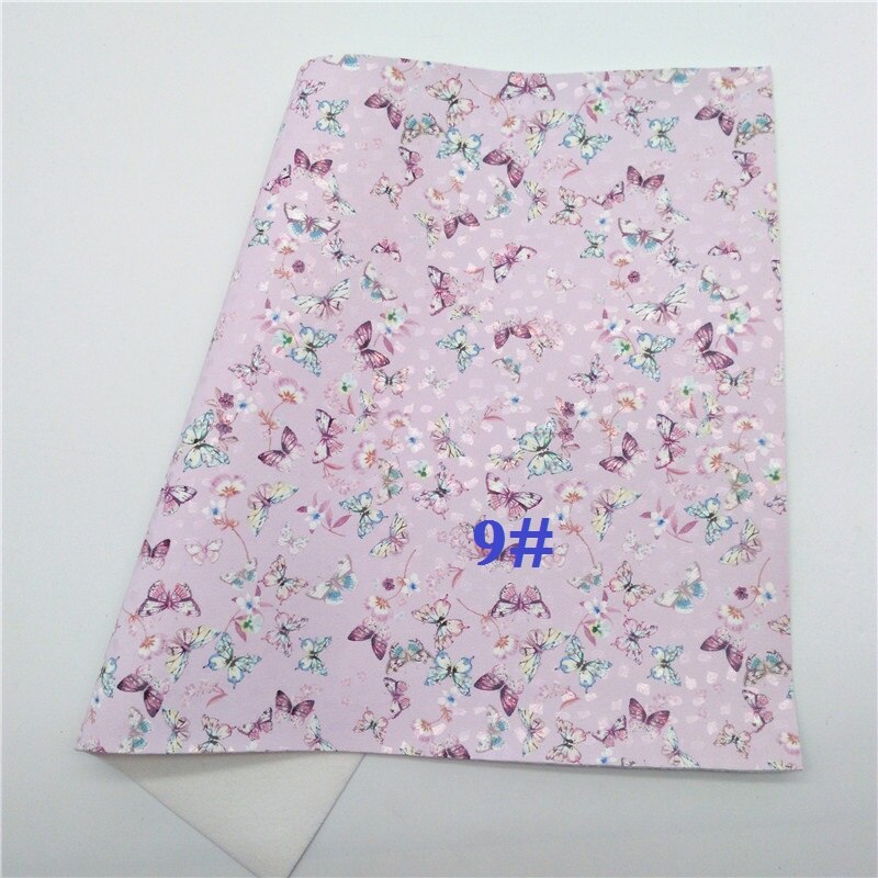 Glitterwishcome 21X29CM A4 Size Vinyl Voor Bogen Gedrukt Vlinder Lederen Fabirc Faux Lederen Lakens Voor Bows, GM3028A: 9