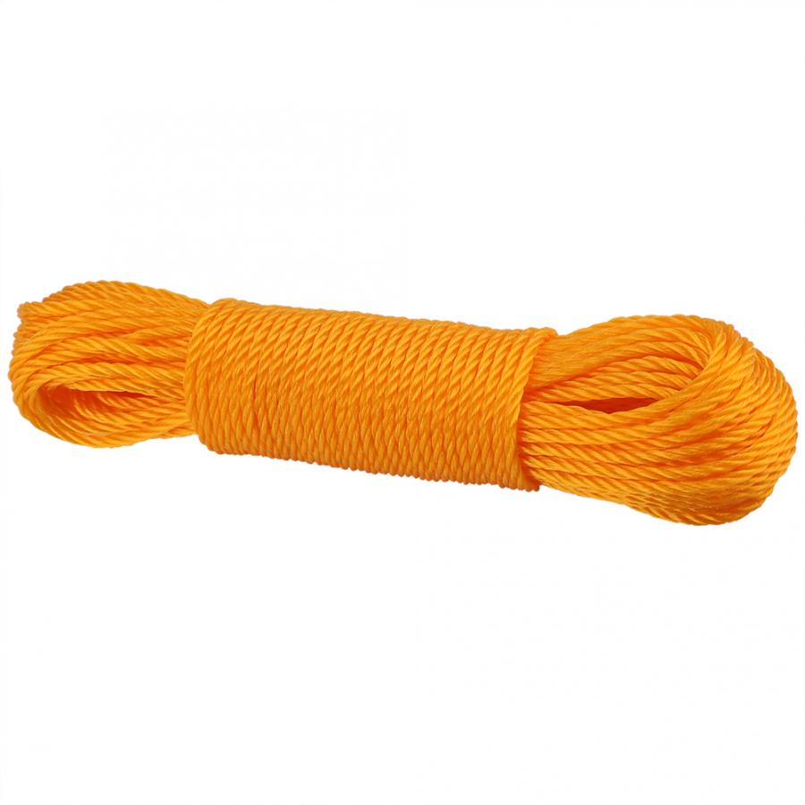 20m Long Colored Nylon Rope Drying Clothes Hangers Washing Lines Cord Clothesline for Camping Outdoors Garden Travel Supplies: Orange