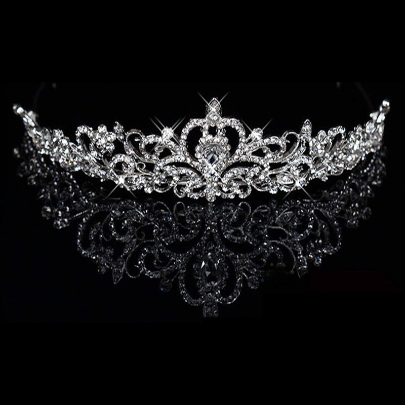 Forseven Barok Kristal Blad Bruid Tiara 'S En Kronen Strass Noiva Diadeem Hoofddeksel Haar Sieraden Bruids Bruiloft Accessoires