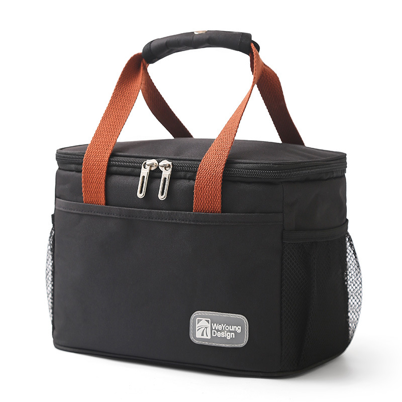 Bolsa de almuerzo para mujer, lonchera aislada, bolsa grande para el almuerzo, soporte para bebidas, organizador de aperitivos térmicos duradero para Picnic, senderismo y playa: Azul