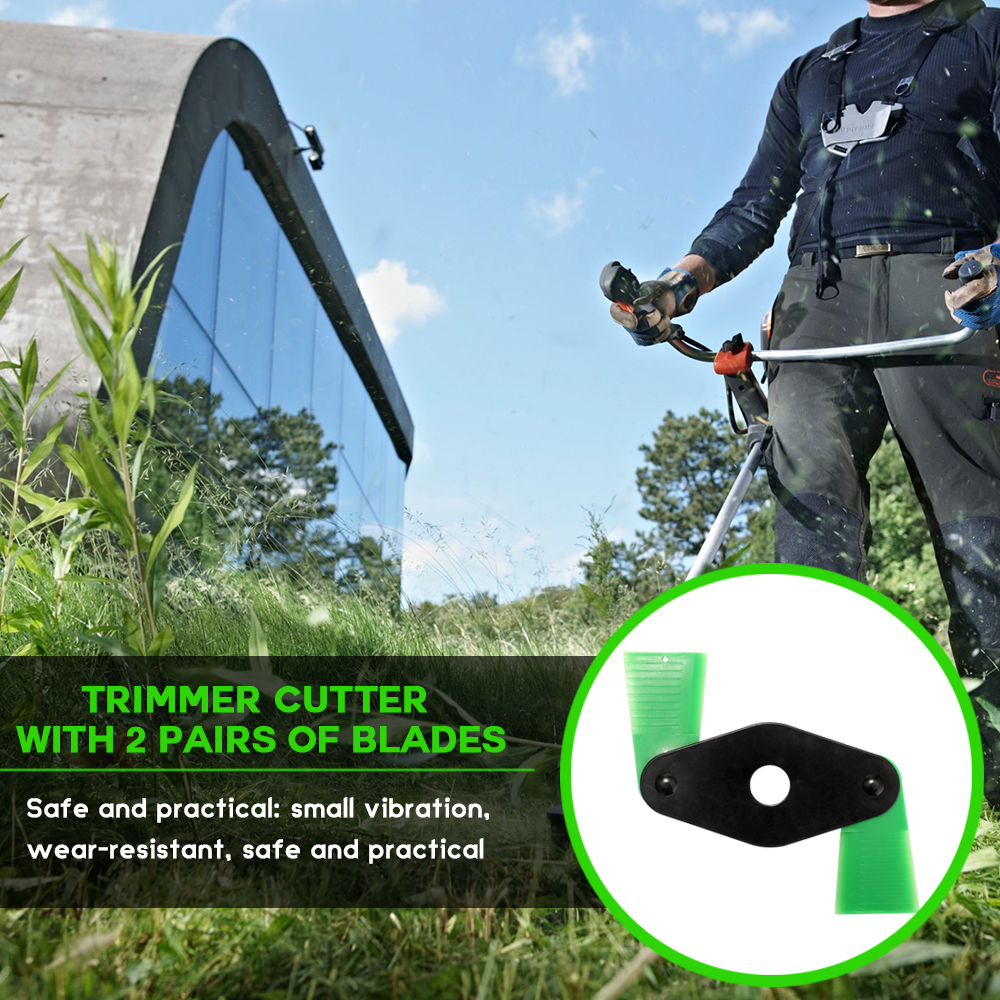 2 tanden Tuin Gazon Trimmen Cutter Maaier Accessoires Gras Schijf Bladeren Trimmer Cutter Nylon Blade dubbelzijdig Cutting Edge
