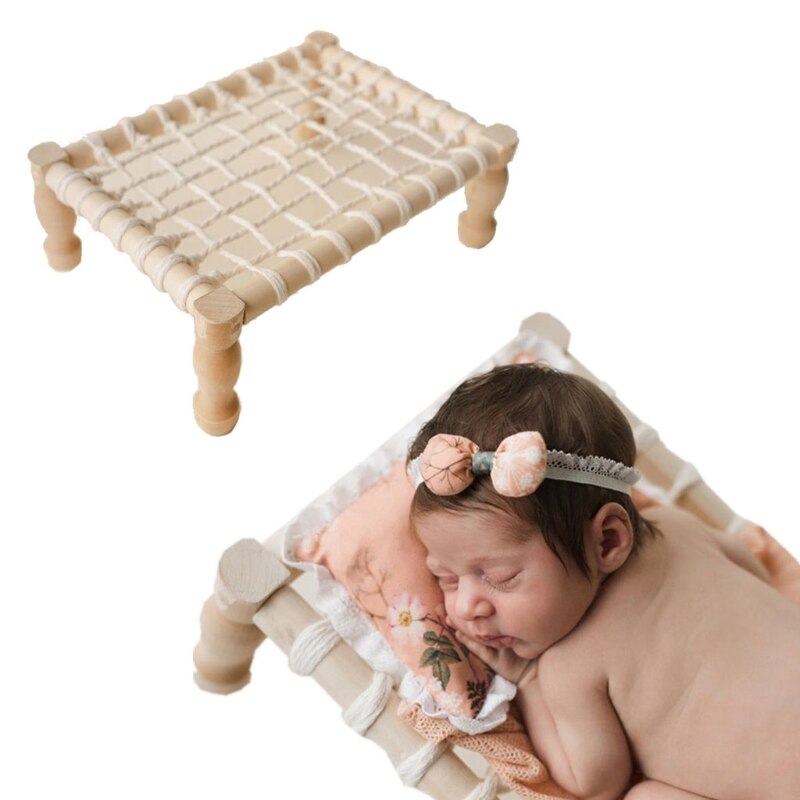 Fotografie Baby Props Vintage Woven Rattan Basket Newborn Photography Props Basket Baby Posing Sofa Bed Accessoire