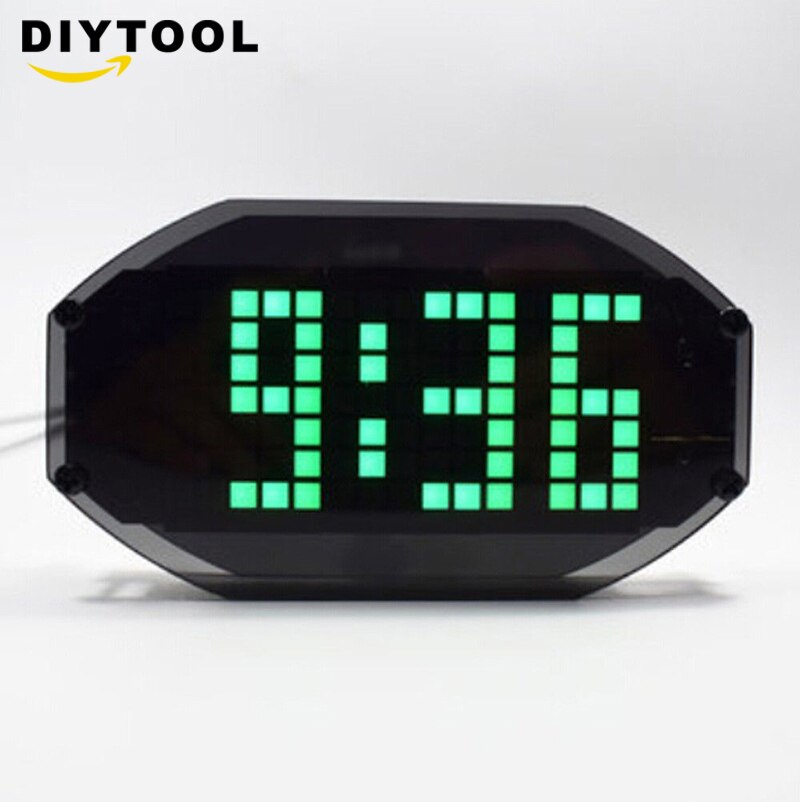 Multifunction Alarm Clock LED Dot Matrix Animation Effects DIY Kit Time Display