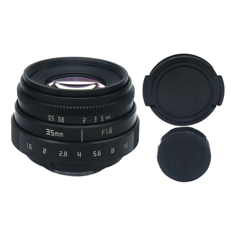 35Mm F1.6 C Mount Camera Lens Met Adapter Ring Voor Canon Eosm M2 M3