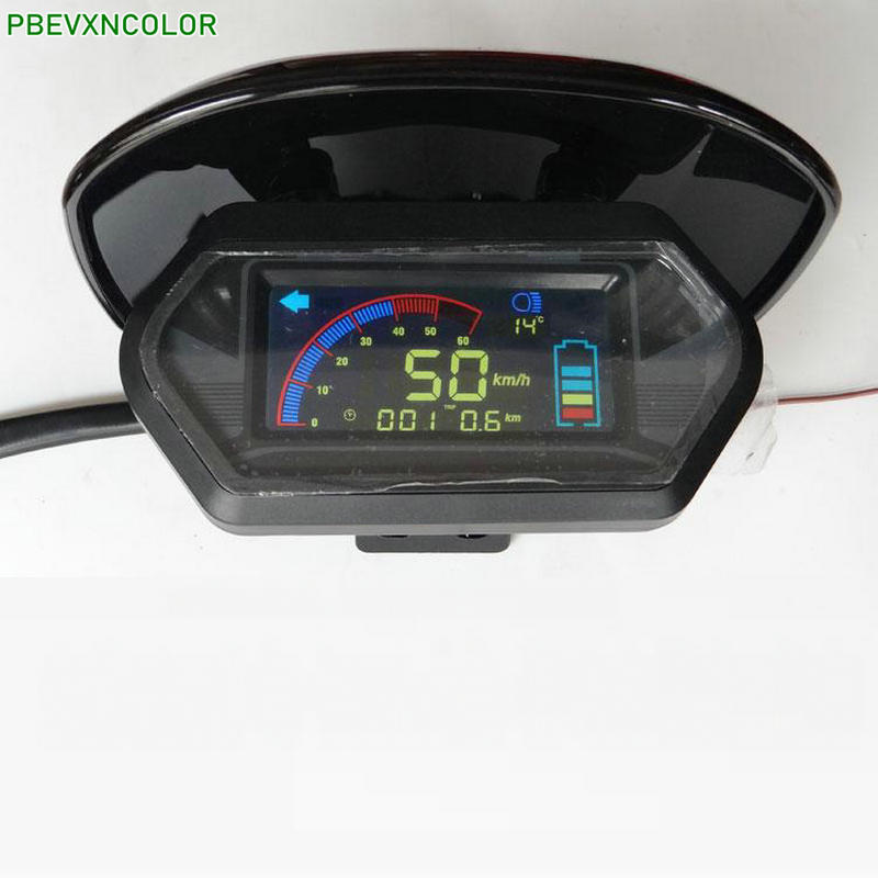 LCD display for electric bike scooter motorcycle speedometer odometer with shell 48v-96v for little turtleking battery indicator