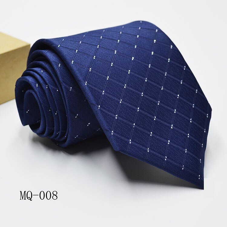 Acetate Dacron Tie Men's Business Suit Meeting Stripe Plaid Dot 8cm Jacquard Tie Daily Wear Tie Suit Accessments