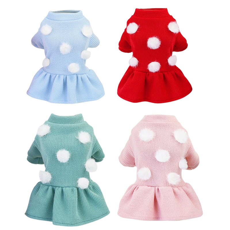 Femme chien robes Dot modèle été chien vêtements princesse fille jupe Style coréen pull à la pour petit et moyen chien