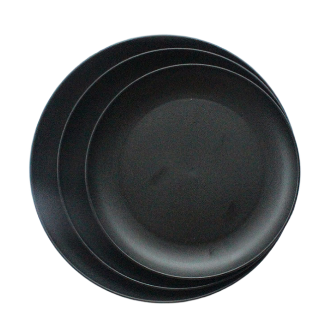 Soucoupes pour plantes 6 pouces, plateaux en plastique, pots de fleurs robustes et durables, soucoupes pour intérieur et extérieur, 3 pièces: S M L  Black