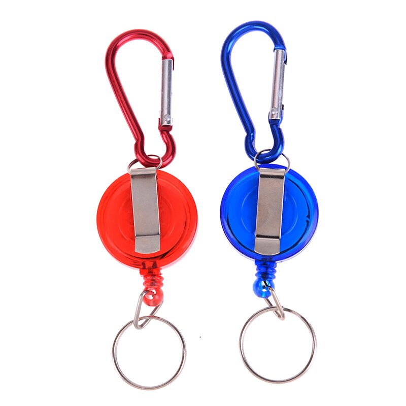 Stalen koord, multifunctionele veelkleurige badgehaspel, intrekbare sleutelhanger, skipas-id-kaarthouder, sleutelhanger