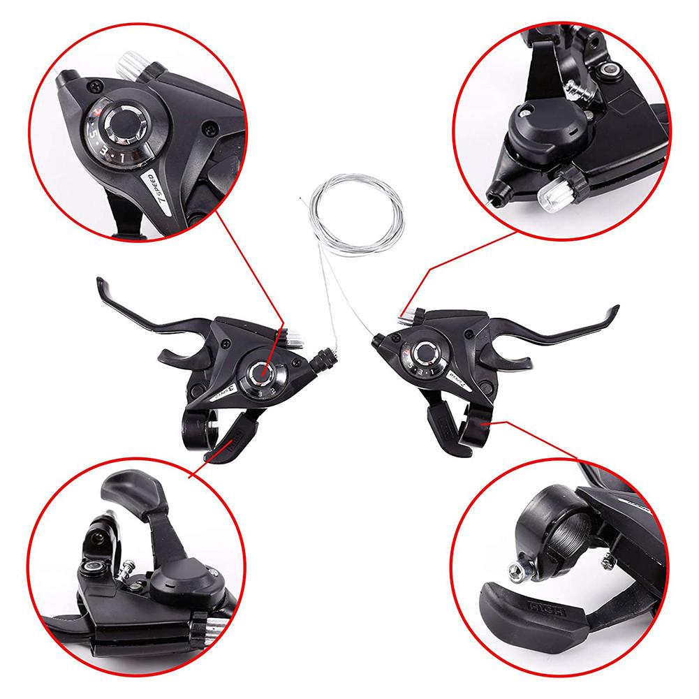 Mountain Bike Shifter Set EF51-7 /EF51-8 Bicycle Shifters Set Aluminum Alloy 3x7/3x8 Speed Shifter Bike Accessories