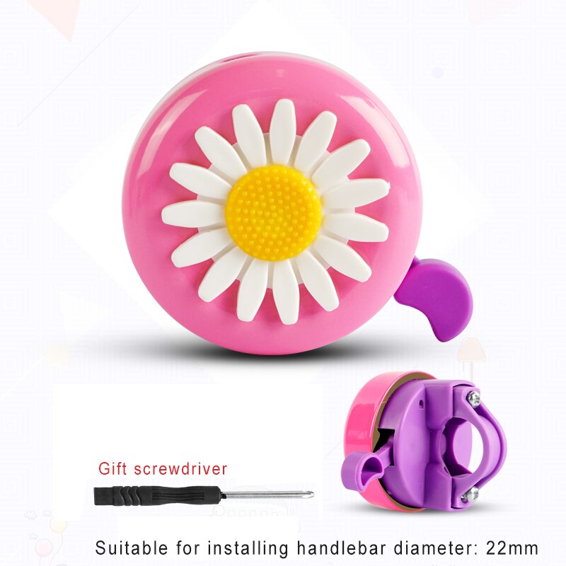 bicycle horn bell children metal alarm siren cute bike ring handlebar kids child small safety riding road lound sound retro: pink purple