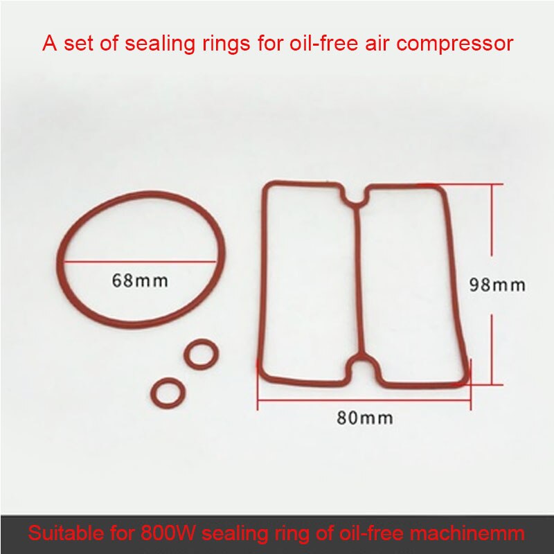 3Pcs Olie-Gratis Machine Luchtpomp Zuigerveer Compressor Accessoires Cilinder Staal Mouw Rubber Kom Ring: N