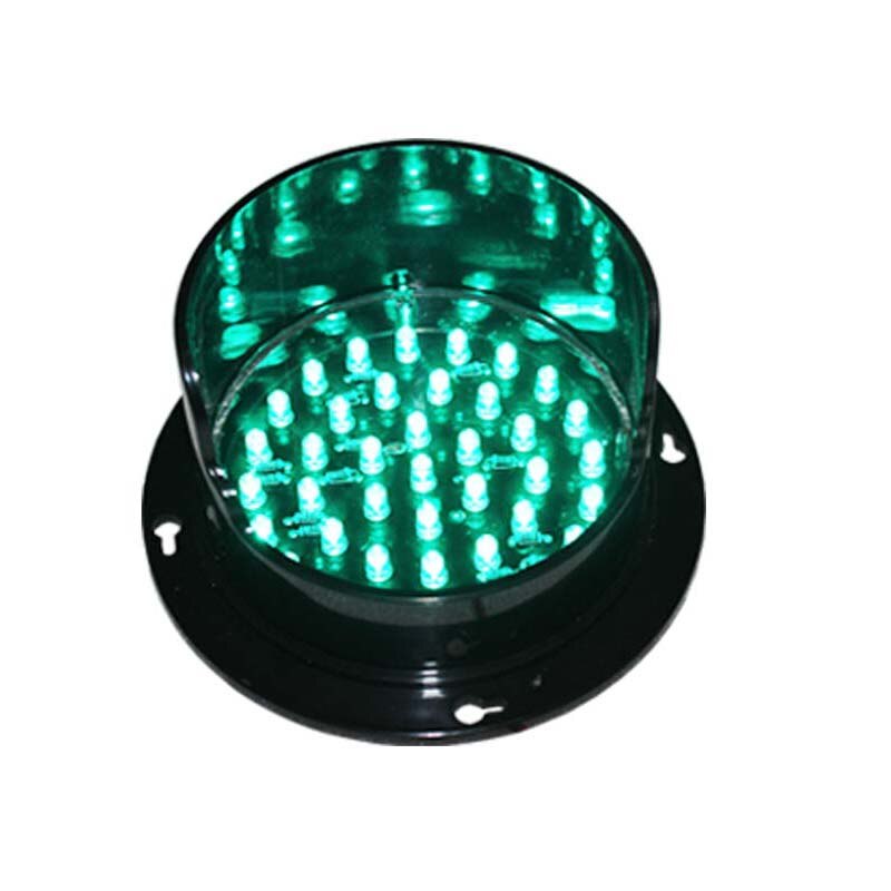 Luz de señal LED verde de alto brillo, foco de tráfico de 100mm, 12V CC, precio de , oferta
