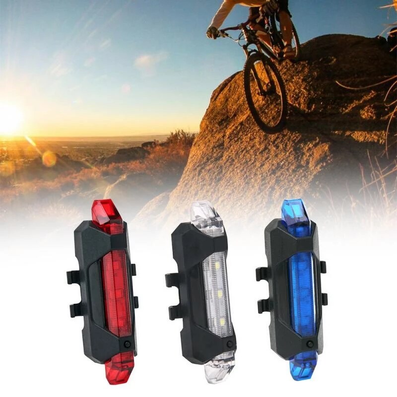 Usb Oplaadbare Waterproof Mountainbike Lamp Waarschuwing Fietsen Achterlicht Fiets Led Koplamp Achterlicht Voor Elektrische Scooter