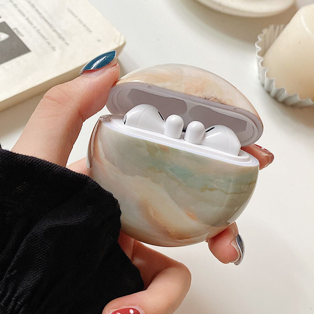 Marble Pattern Earphone Case Funda For Huawei Freebuds 3 Case Shookproof Wireless Charging Bax Cover for Free Buds 3 Cases Coque: H