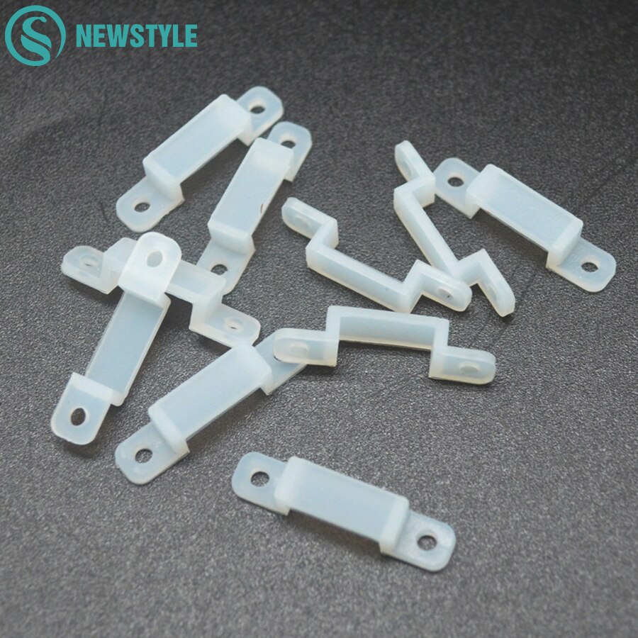 100pcs /lot LED Strip Connector Silicon Clip For 8mm 10mm Width SMD3528 SMD5050 Light Strip Flexible Light Strips Fixing Holder