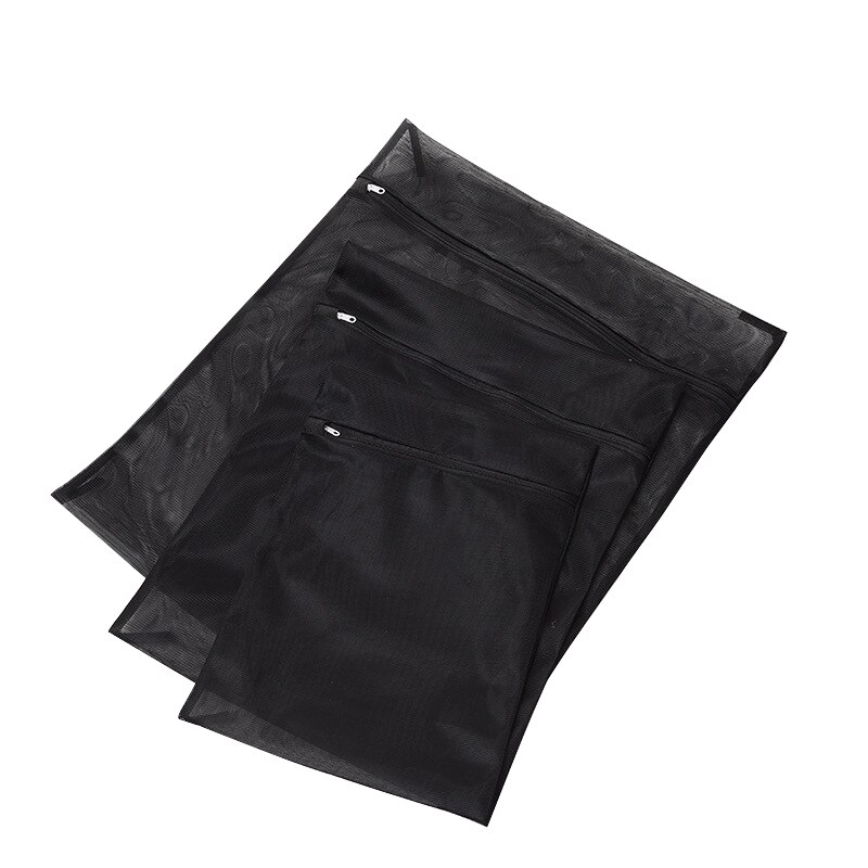 Black Laundry Bag Nylon Mesh Net Polyester Shirt Underwear Washing Bag Washing Machine Special Storage Mesh Washing Bag