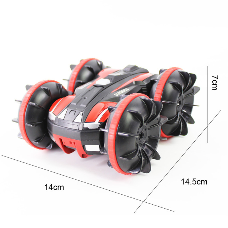 360 rotating rc cars , 2,4g remote control stunt cars, 2 -sided waterproof cars that drive on water and land, amphibious electric rc toys