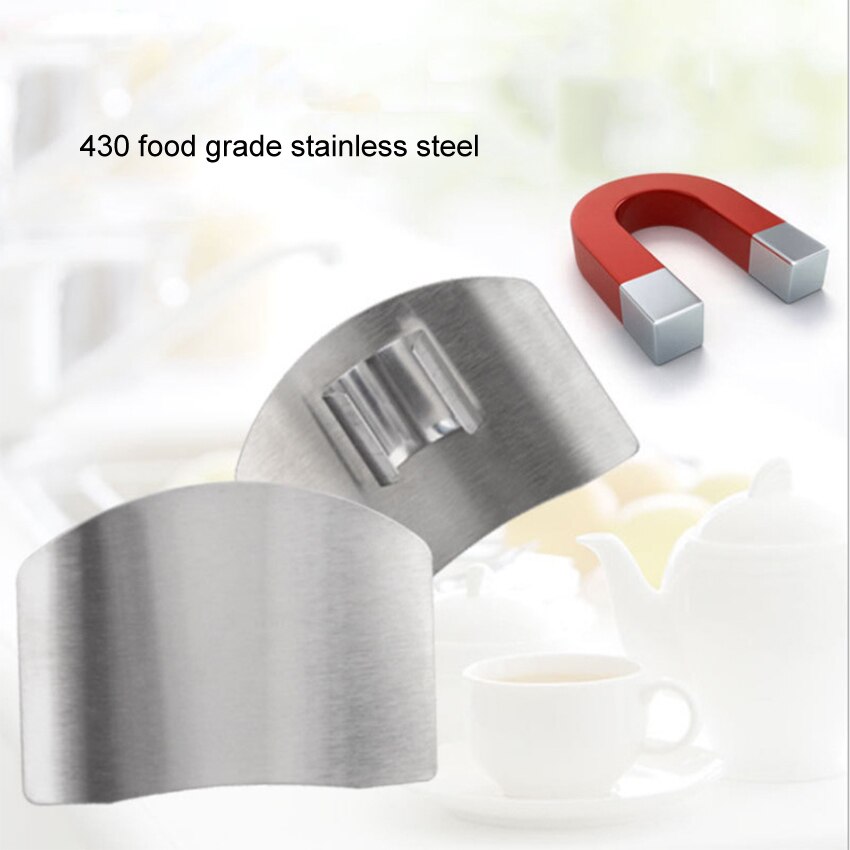 Stainless steel vegetable finger protector, double finger hand protector, Hand Finger Protect cut potatoes, vegetables and fruit