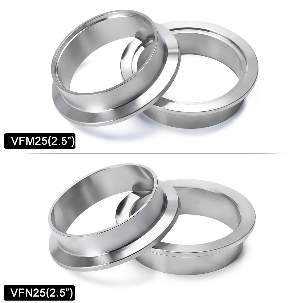 3 V-Band Pipe 90 Degree Short Leg Downpipe included Stainless Steel with V band flanges Universal - 34