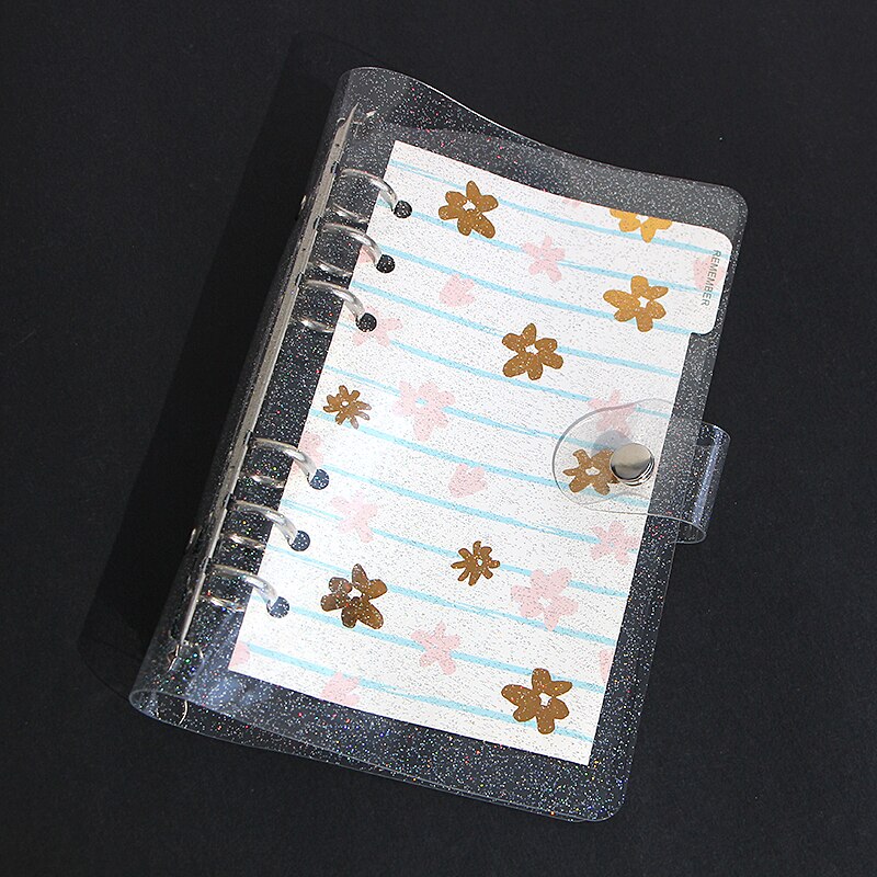 A5A6 Creatieve Gypsophila Notebook Cover Pvc Bindmiddel 6 Hole Losbladige Shell Notebook Case