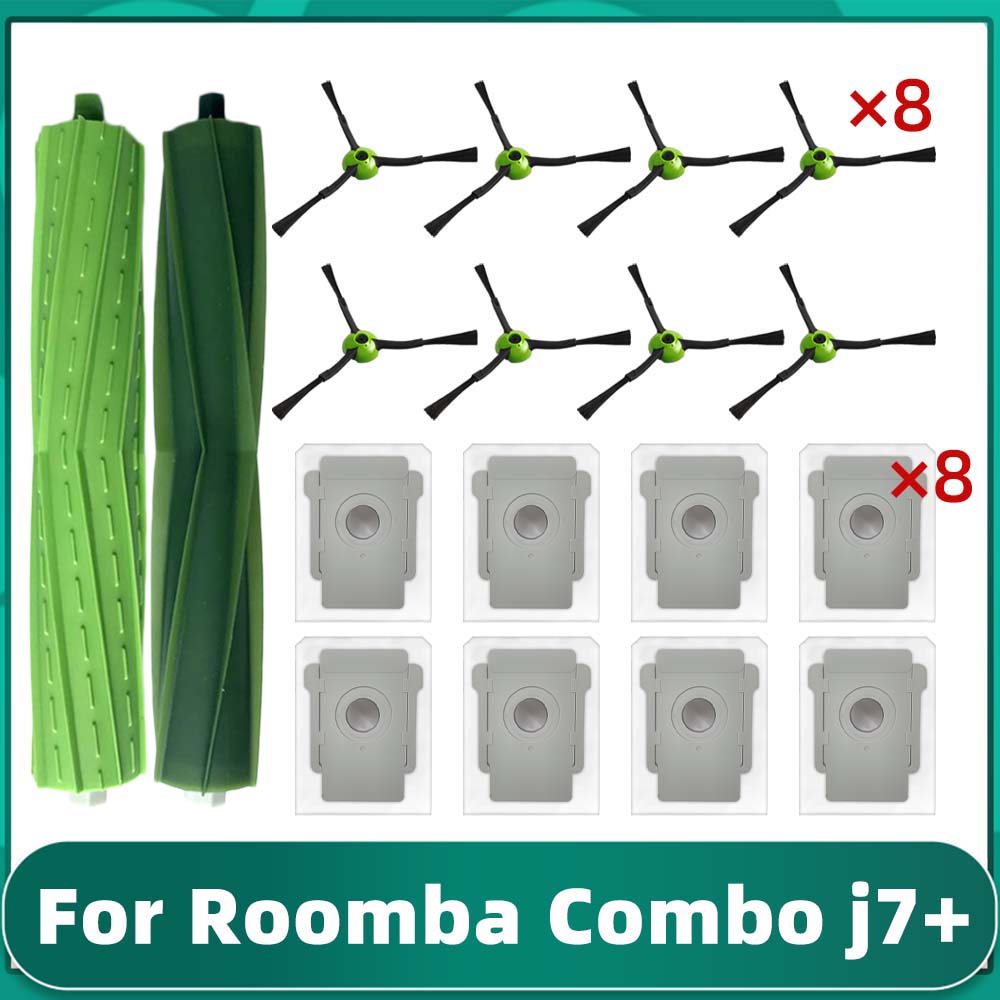 Kompatybilny z ( iRobot Romba Combo j7+ / j9+ / 10 Max ) Wałek, szczotka boczna, worek na kurz, mop, części zamienne i akcesoria do odkurzaczy robotów.: Złota