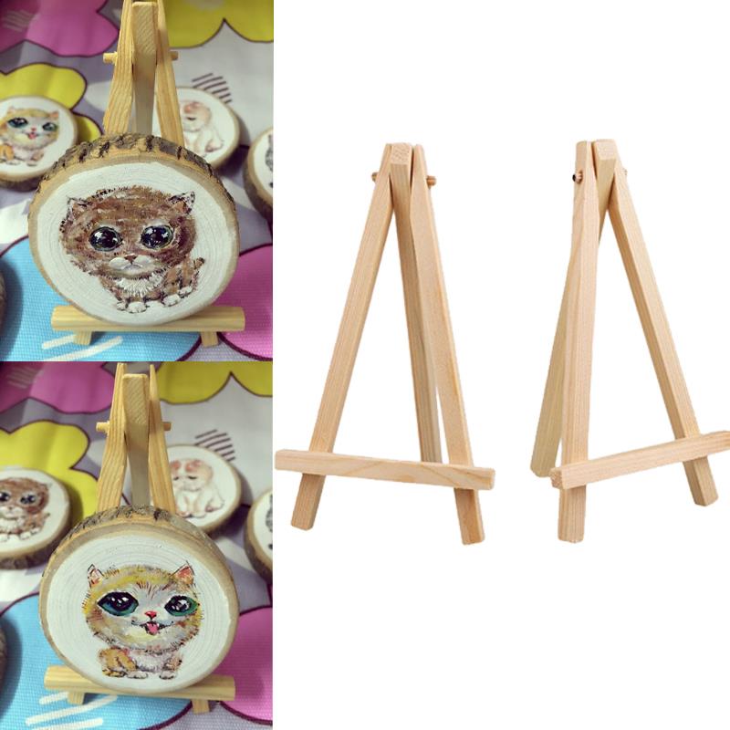 Staffeli tre mini 10 stk maleri display 15.5*8.5*1.6cm kunstner penn børster kunst stativ foto mini staffeli