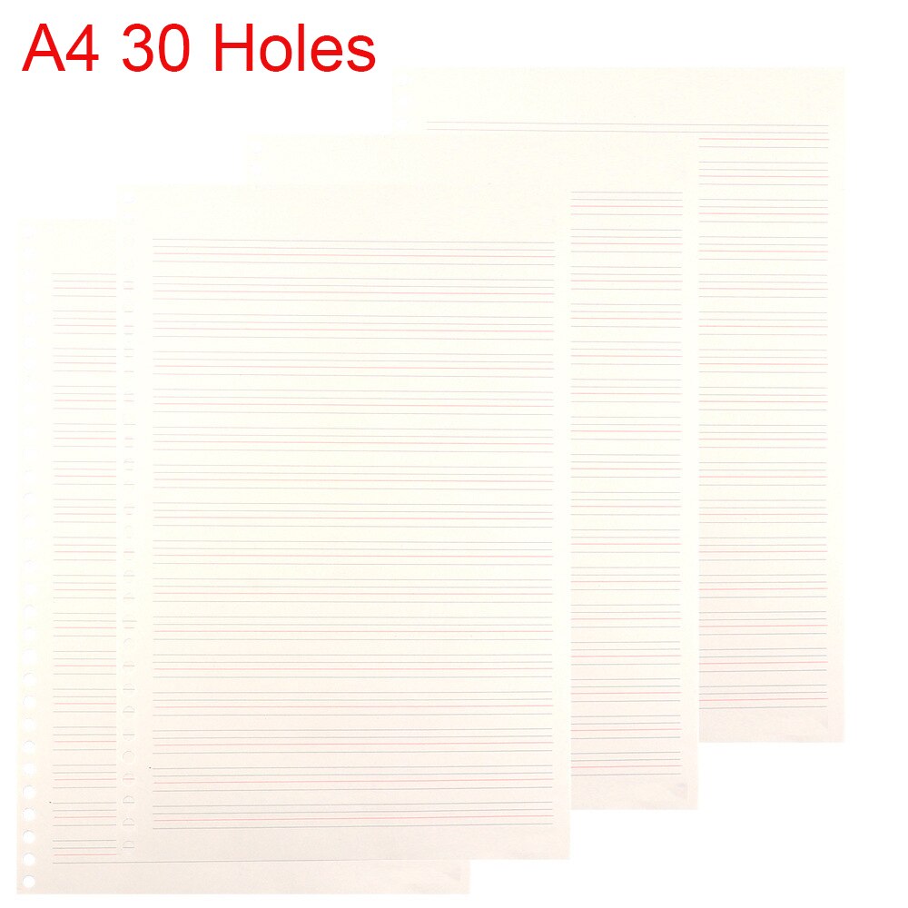A5 B5 A4 Loose Leaf Notebook Refill Journal Plannner Notebook Inner Page 50 Sheets Diary Weekly Monthly DIY Inside Spiral Paper: A4 30Holes 50Sheets6