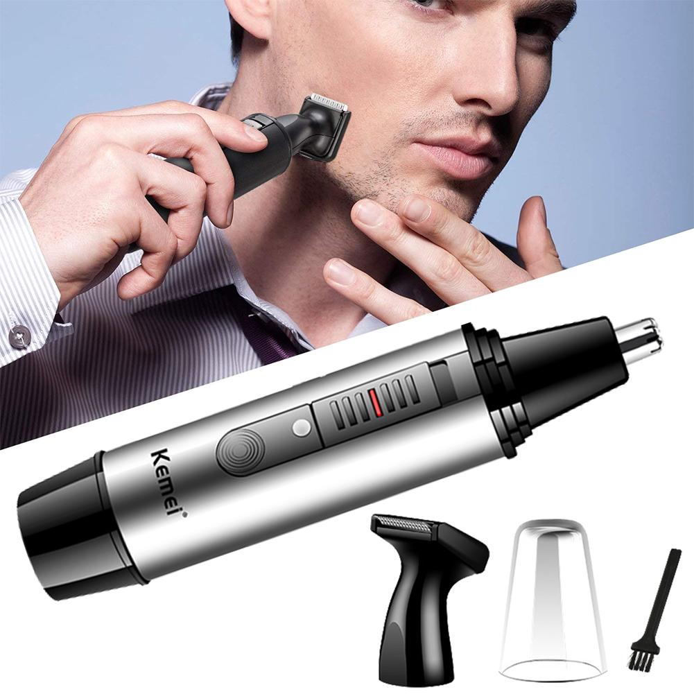 Ear and Nose Hair Trimmer Painless Beard Clippers Rechargeable Operated Nasal Hair Trimmer with Brush