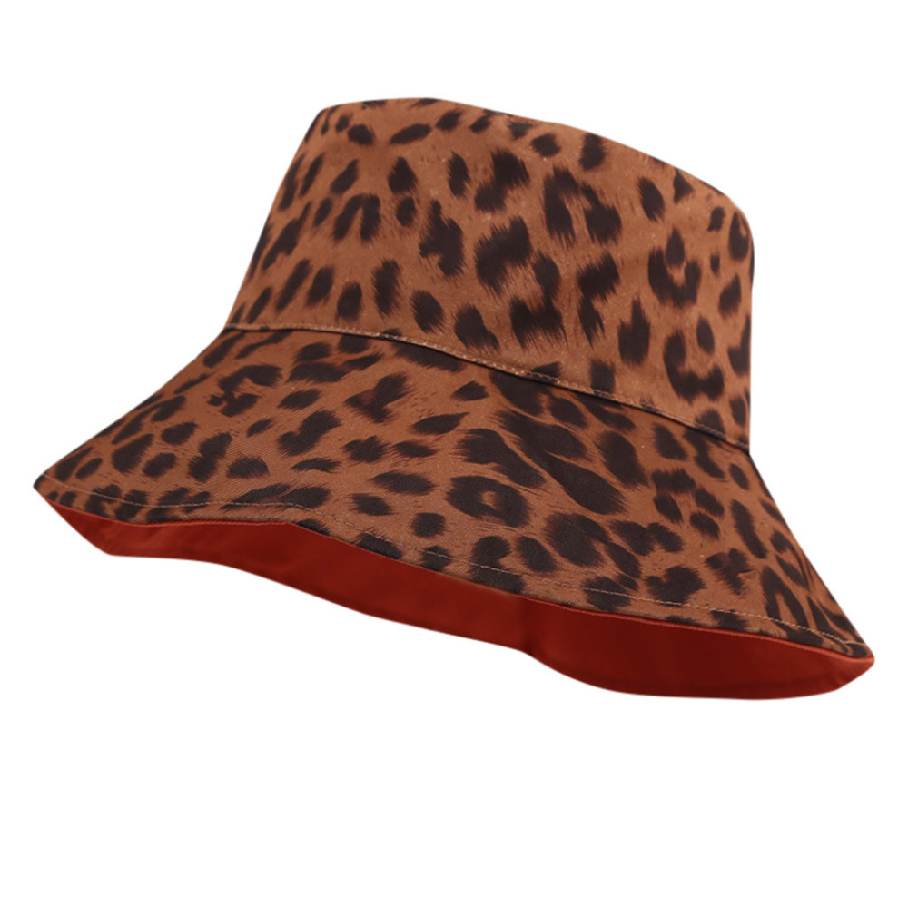 Dame kvinder afslappet leopard bredskygget floppy foldbar sommersol strandhat  #5 a 26