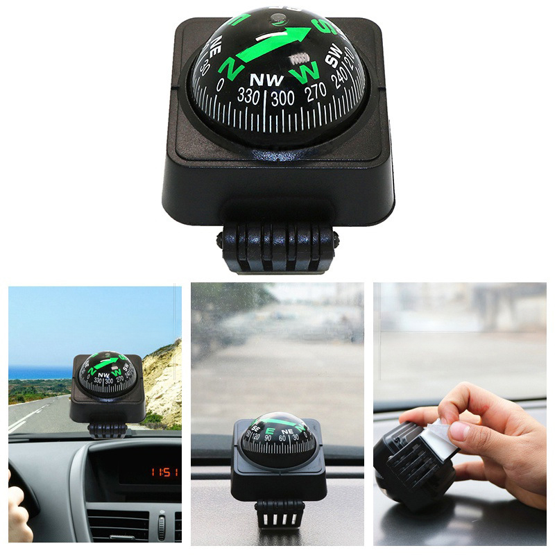 Outdoor Adjustable Navigation Dashboard Car Compass For Car Boat Cycling Hiking Direction Pointing Guide Ball Shaped Compass