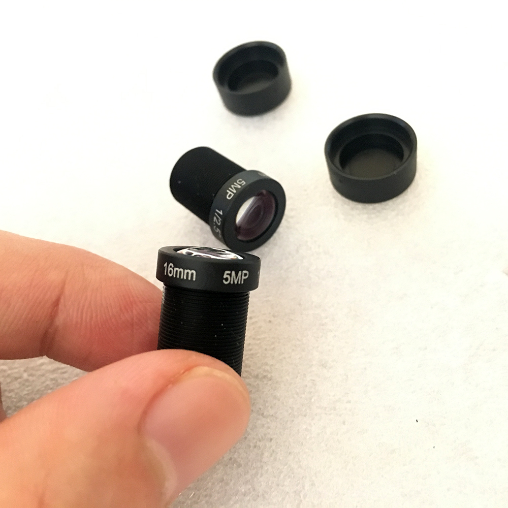 Lente de cámara CCTV 5 megapíxeles M12 X P0.5 montaje 1/2.5 "F2.0 12MM 16MM 25MM opcional para cámaras IP de seguridad/cámara deportiva