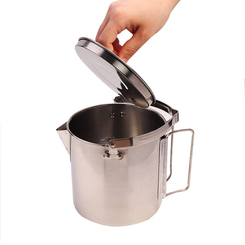 1.2L outdoor rvs waterkokers Bergbeklimmen camping draagbare kook water opknoping pot hete soep koffie servies