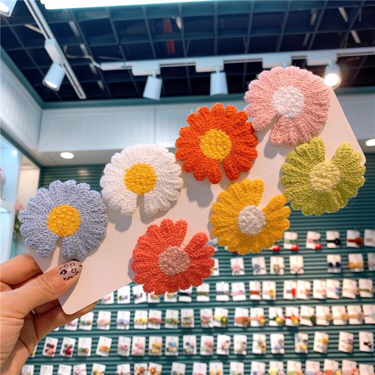 Frühjahr Neue freundlicher Blume Haarnadel Mädchen Gänseblümchen Bb Clip eins Knaller Haarnadel Koreanische Haar Trimmen Clip Baby Mädchen Haar Stifte