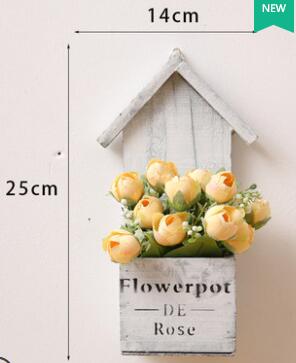 Vintage tre blomstervaser stilk blomsterpotter plantekasser vegghengende vase hjemmeinnredning smijernshåndverk: G