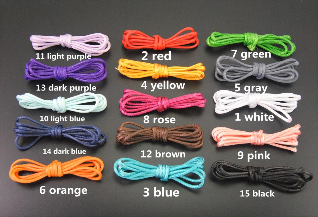 32ft(10meter)15 Color 1.5MM Wax String Waxed Cotton Cord Thread Chain Handmade Jewelry Findings In Bulk DIY Necklace Bracelet